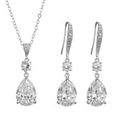 AAA cubic zircon drop jewelry set