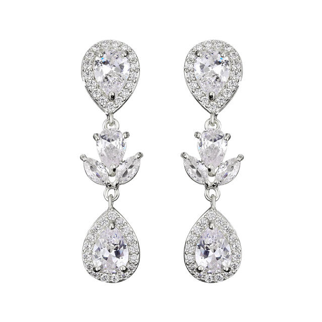 Popular cubic zircon diamond necklace set