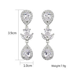 Popular cubic zircon diamond necklace set