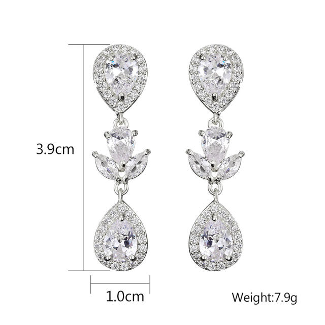 Popular cubic zircon diamond necklace set
