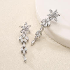Elegant cubic zircon wedding diamond necklace set