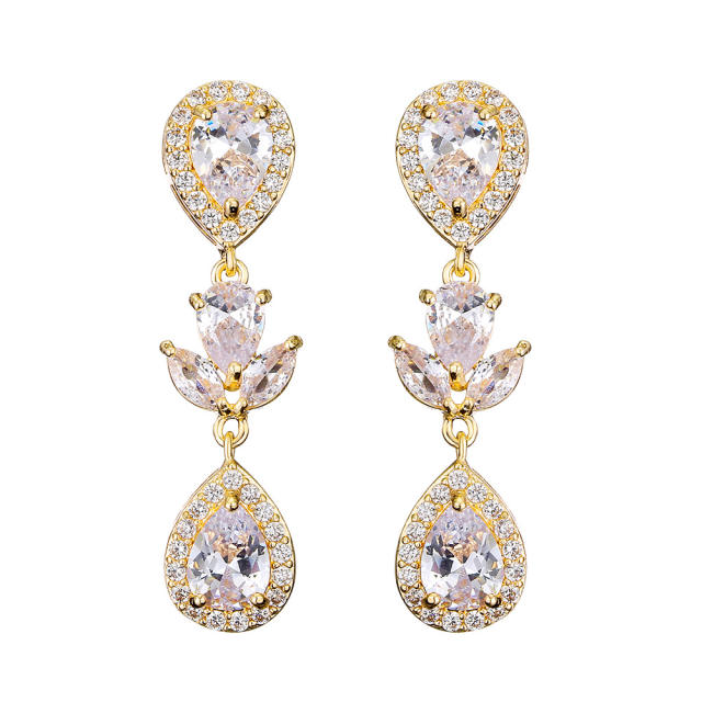 Popular cubic zircon diamond necklace set