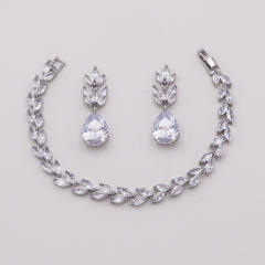 Classic AAA  cubic zircon copper jewelry set