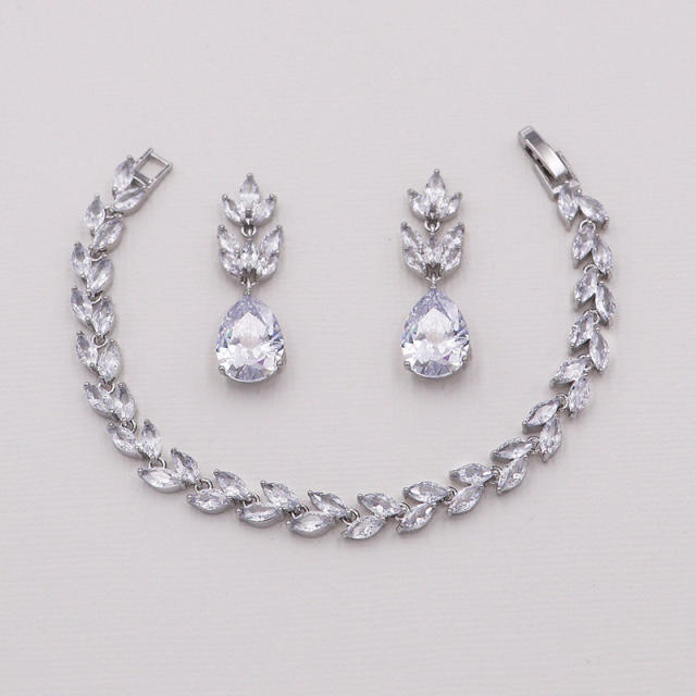 Classic AAA  cubic zircon copper jewelry set
