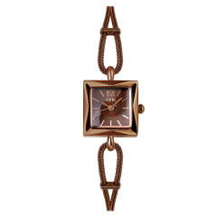 Concise square design chain band women watch