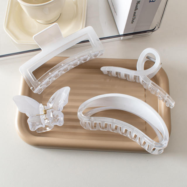 Large size Gradient color plastic hair claw clips
