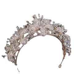 Handmade crystal beads wedding crown