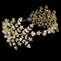 Real gold plated cubic zircon copper headdresses