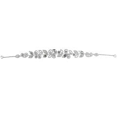 Concise cubic zircon flower wedding headdresses