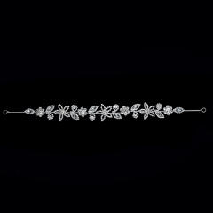 Concise cubic zircon flower wedding headdresses