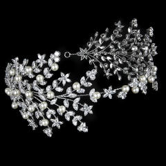 Real gold plated cubic zircon copper headdresses
