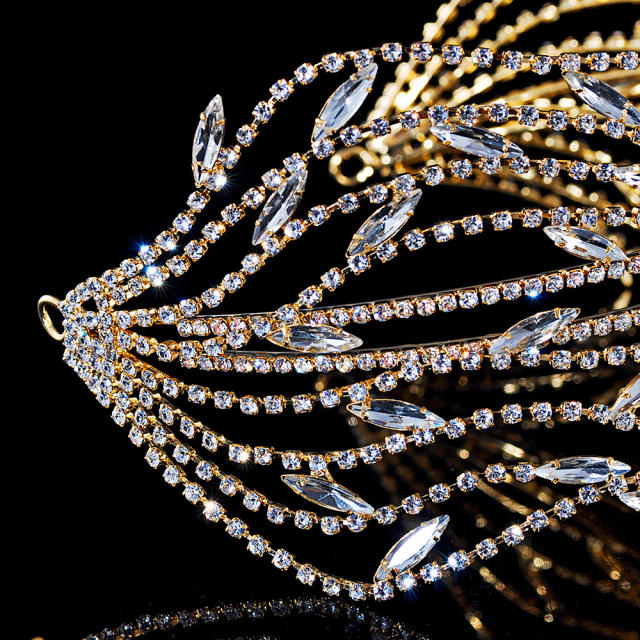 Korean fashion cubic zircon setting luxury headdresses