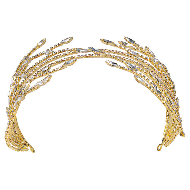 Korean fashion cubic zircon setting luxury headdresses
