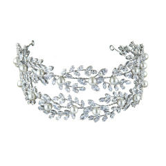 Luxury cubic zircon setting copper headdresses