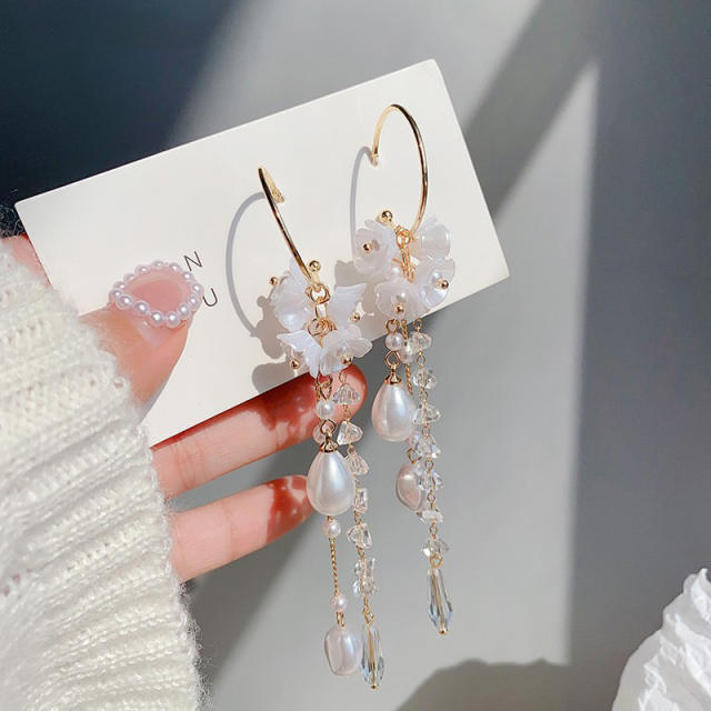 Elegant butterfly tassel earrings