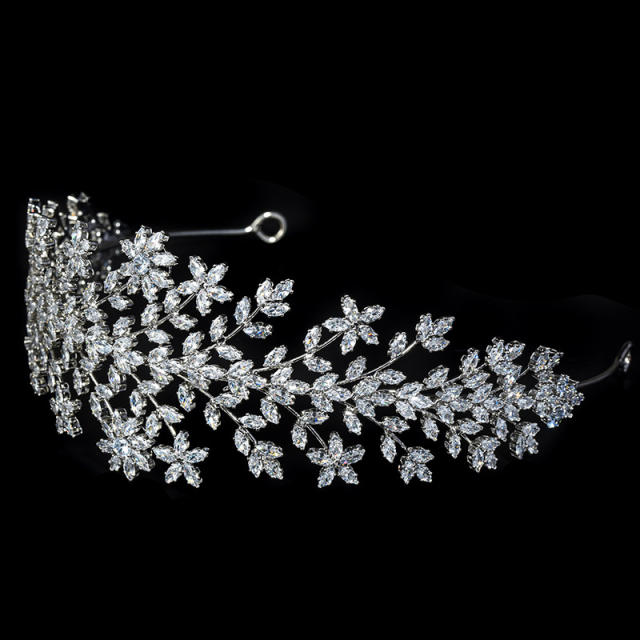 Baroque handmade cubic zircon pearl headdresses