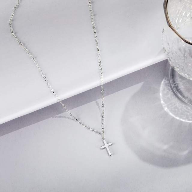 Dainty cross pendant stainless steel necklace