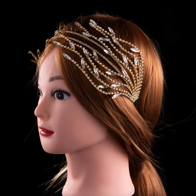 Korean fashion cubic zircon setting luxury headdresses