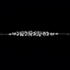 Concise cubic zircon flower wedding headdresses