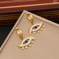 Classic evil eye stainless steel necklace earrings bracelet