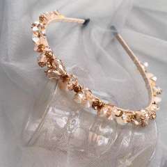 Baroque trend crystal beads handmade headband