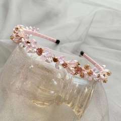 Baroque trend crystal beads handmade headband