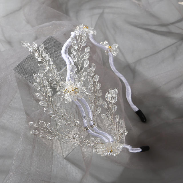 Handmade crystal beads headband