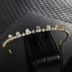 Simple design cubic zircon wedding headband