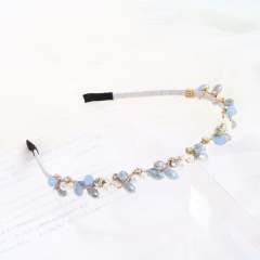 Baroque trend crystal beads handmade headband