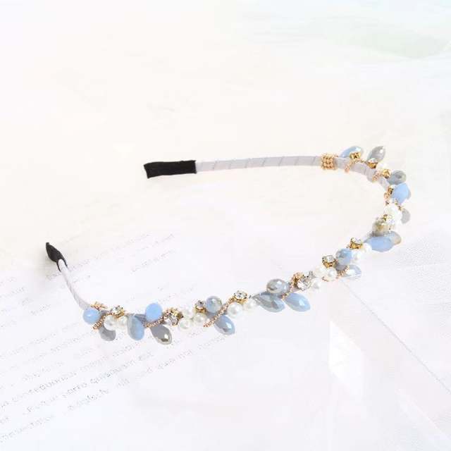 Baroque trend crystal beads handmade headband