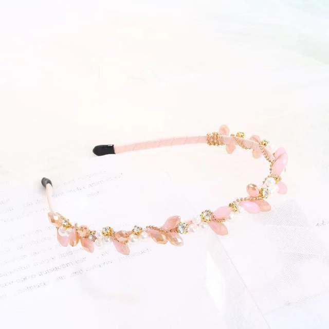 Baroque trend crystal beads handmade headband