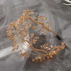 Korean fashion handmade crystal beads headband