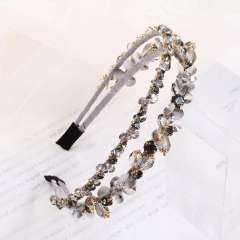 Baroque trend crystal beads handmade headband