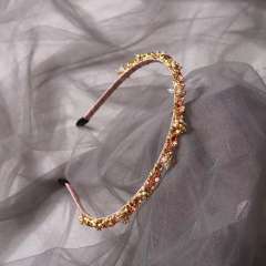 Baroque trend crystal beads handmade headband