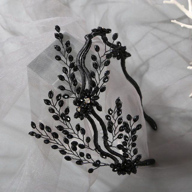 Handmade crystal beads headband