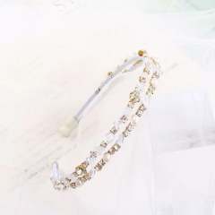 Baroque trend crystal beads handmade headband
