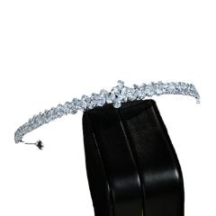 Simple design cubic zircon wedding headband