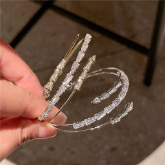 14K gold plated copper cubic zircon bangle