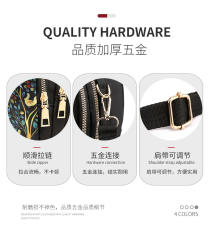 National pattern nylon crossbody bag