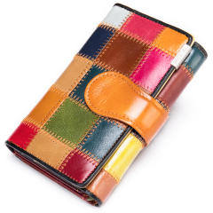 Natural pattern leather wallet