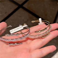 14K gold plated copper cubic zircon bangle