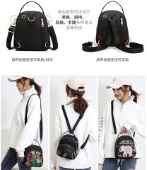 National pattern nylon crossbody bag