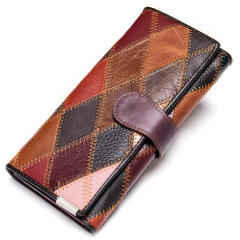 Natural pattern leather wallet