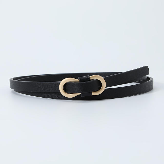 Korean fashion PU leather skinny knot belt