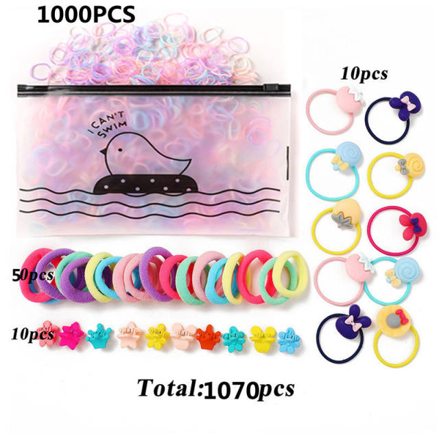 Korean fashion candy color hair ties set for kids