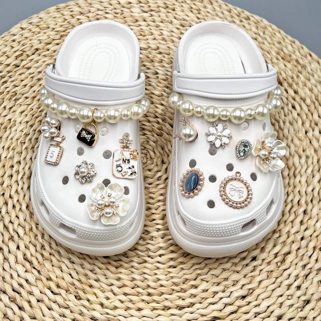 Eleagnt pearl flower shoes accessory for cross