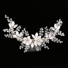 Korean fashion metal leaf wedding hair combs