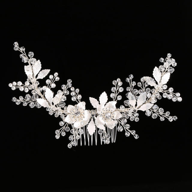 Korean fashion metal leaf wedding hair combs