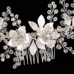 Korean fashion metal leaf wedding hair combs