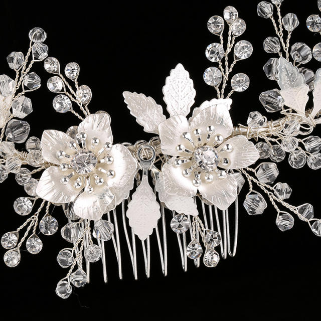 Korean fashion metal leaf wedding hair combs